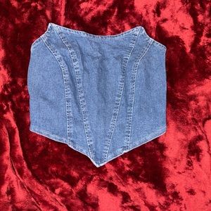 Corset heart top denim